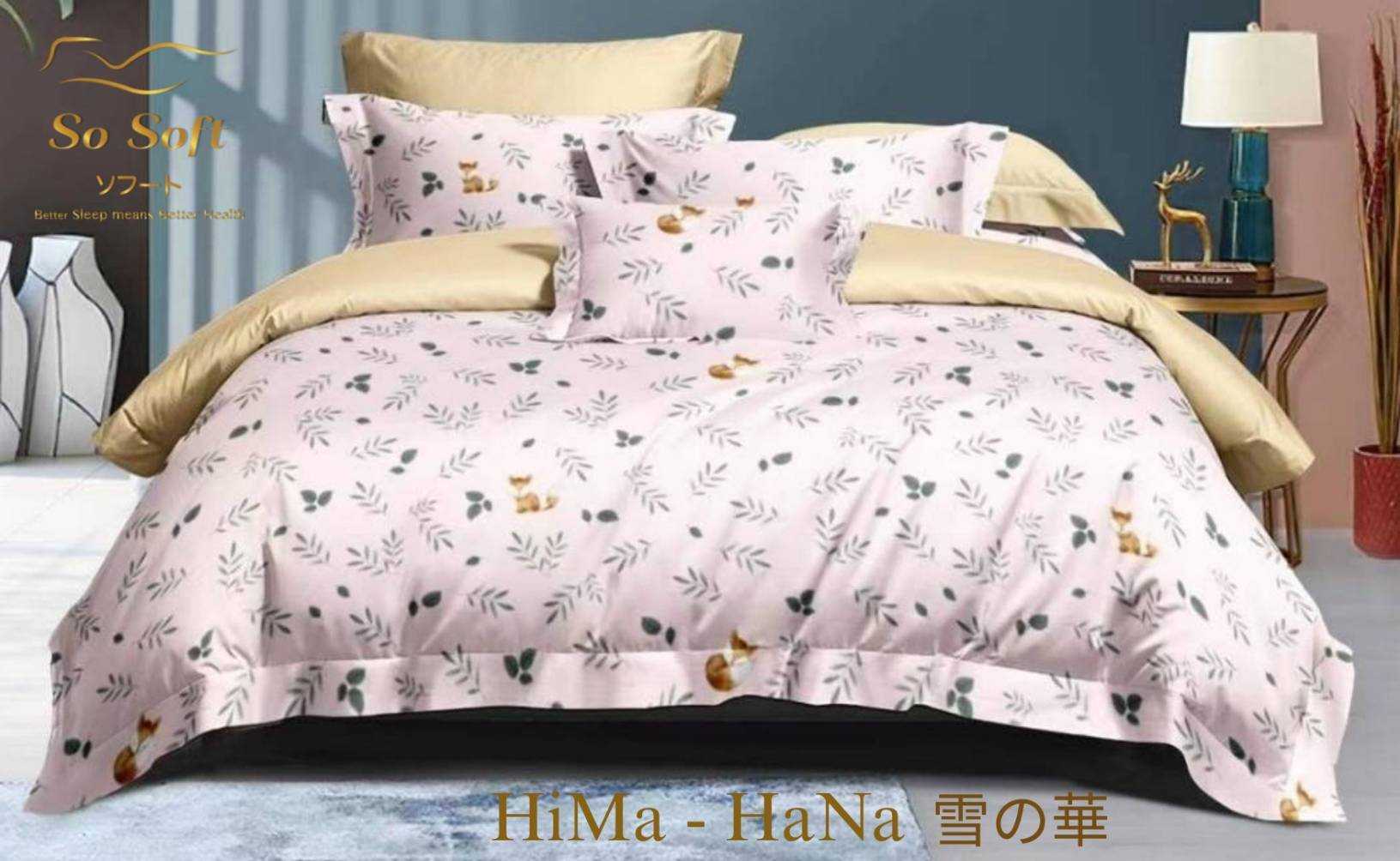 ผ้าห่ม Hima Hana (หิมะ ฮานะ) Kitsune Peach ขนาด210×240cm.