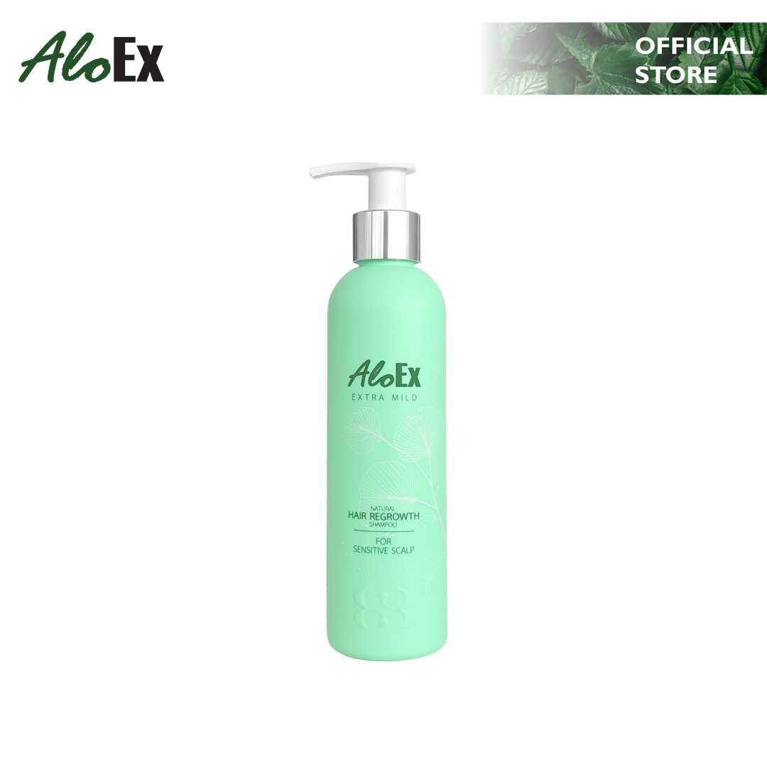 AloEx Extra Mild Shampoo แชมพูลดผมร่วงสูตรอ่อนโยน เพื่อหนังศีรษะที่บอบบาง