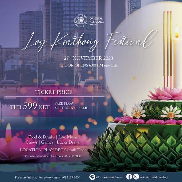 Loy Krathong Festival 2023 : Price 599 net