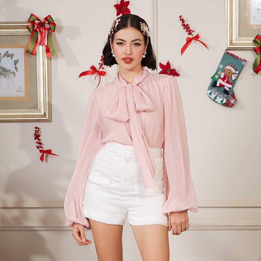 Pink lady Top - Malabrand AW23 M13 เสื้อผู้หญิงสีชมพู