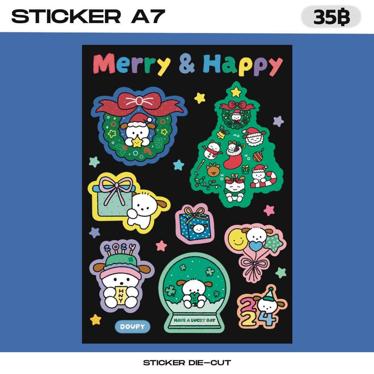Merry & Happy Sticker