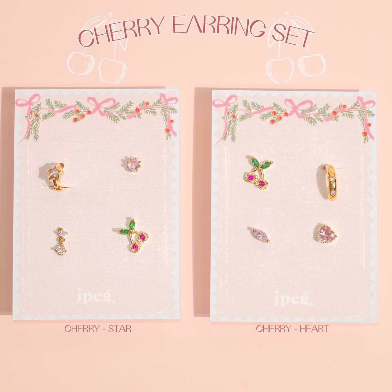 cherry earring set