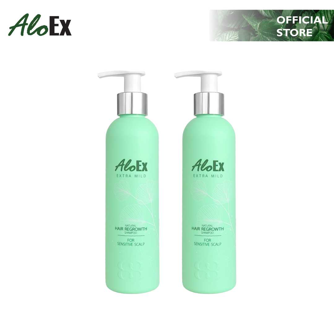 AloEx Extra Mild Shampoo 200 ml แชมพูลดผมร่วงสูตรอ่อนโยน แพ็คคู่ 2 ชิ้น