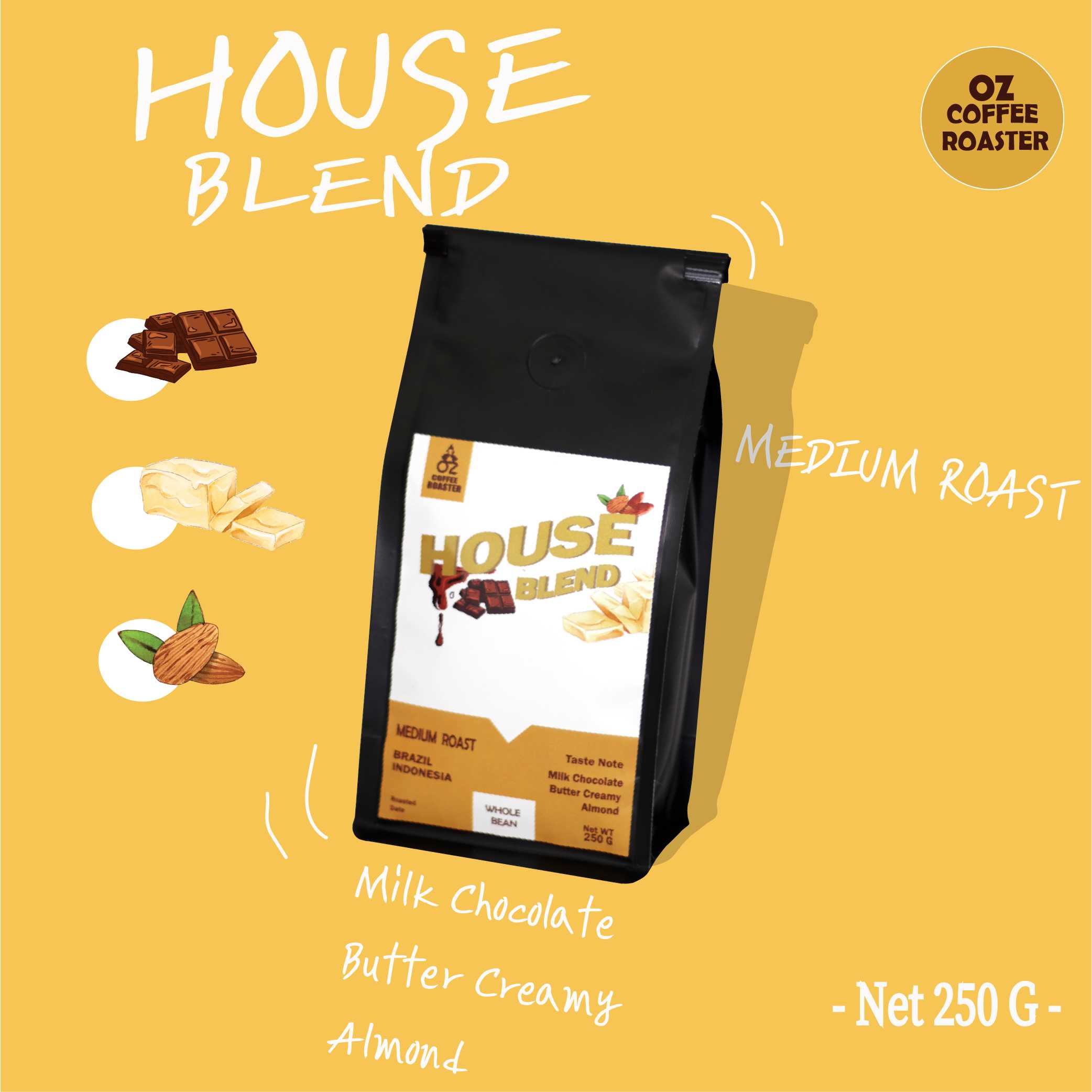 เมล็ดกาแฟ House Blend