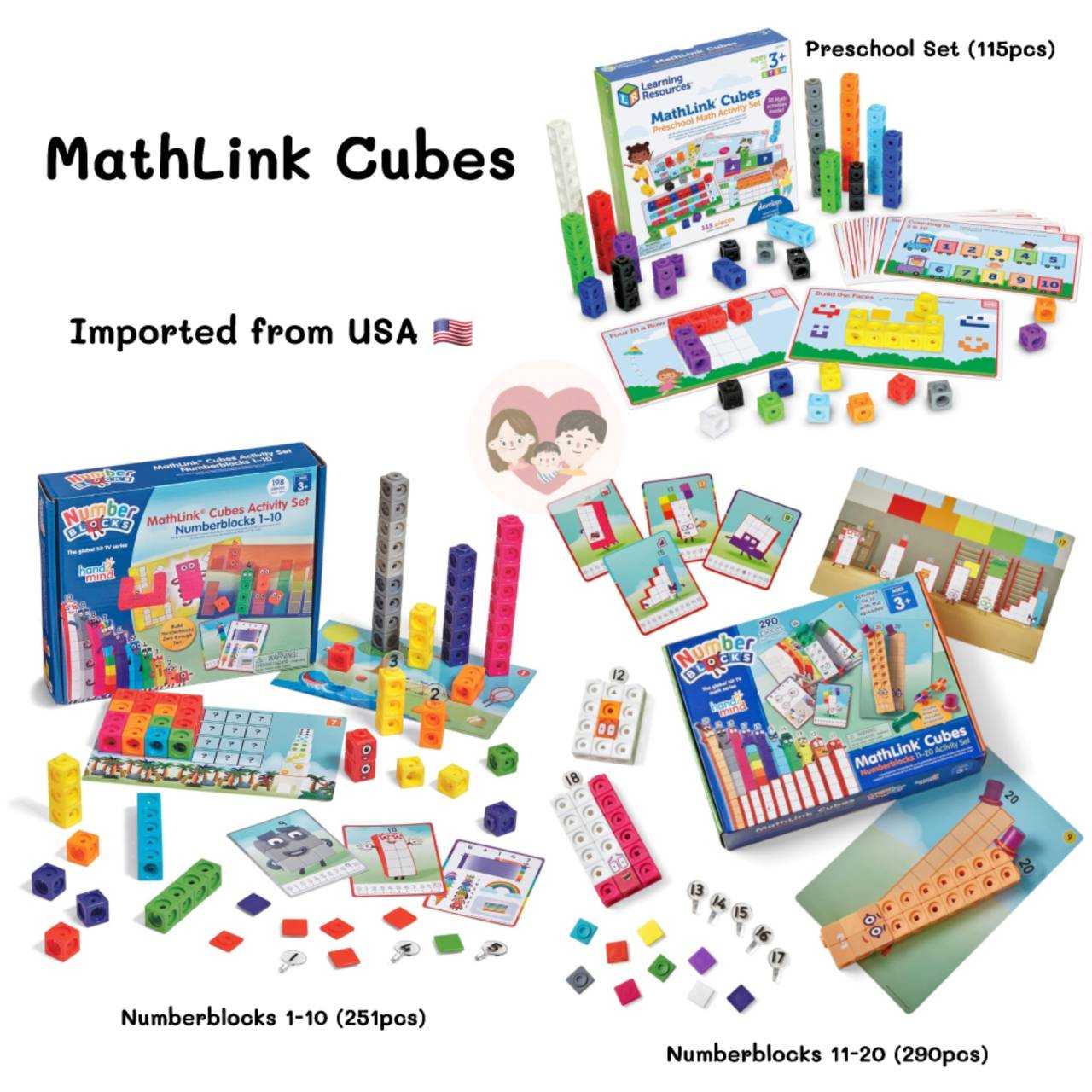 Numberblocks : MathLink Cubes ตัวต่อเลข เสริมพัฒนาการ STEM Toys (US) แยกส่งฟรี : สินค้าขายดี