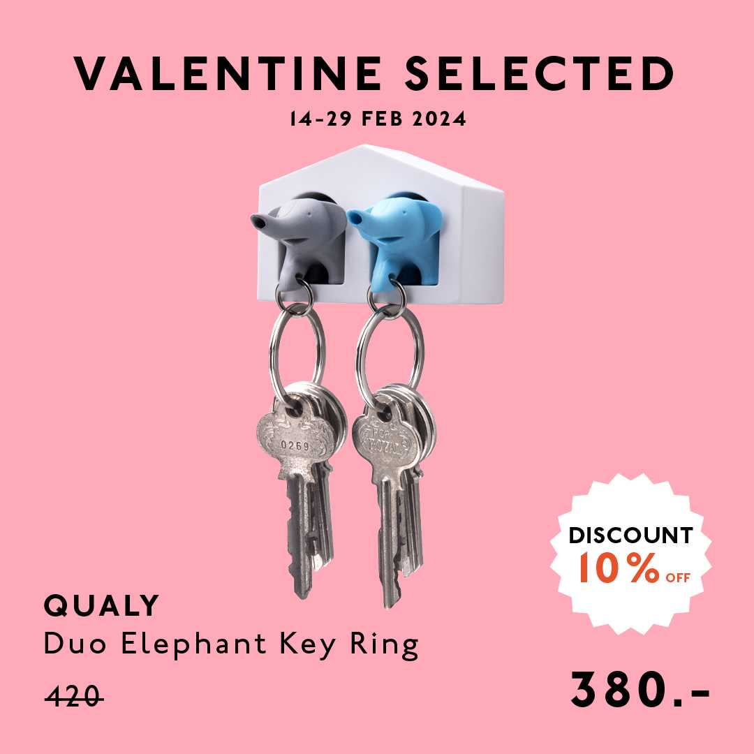 Qualy : Duo Elephant Key Ring