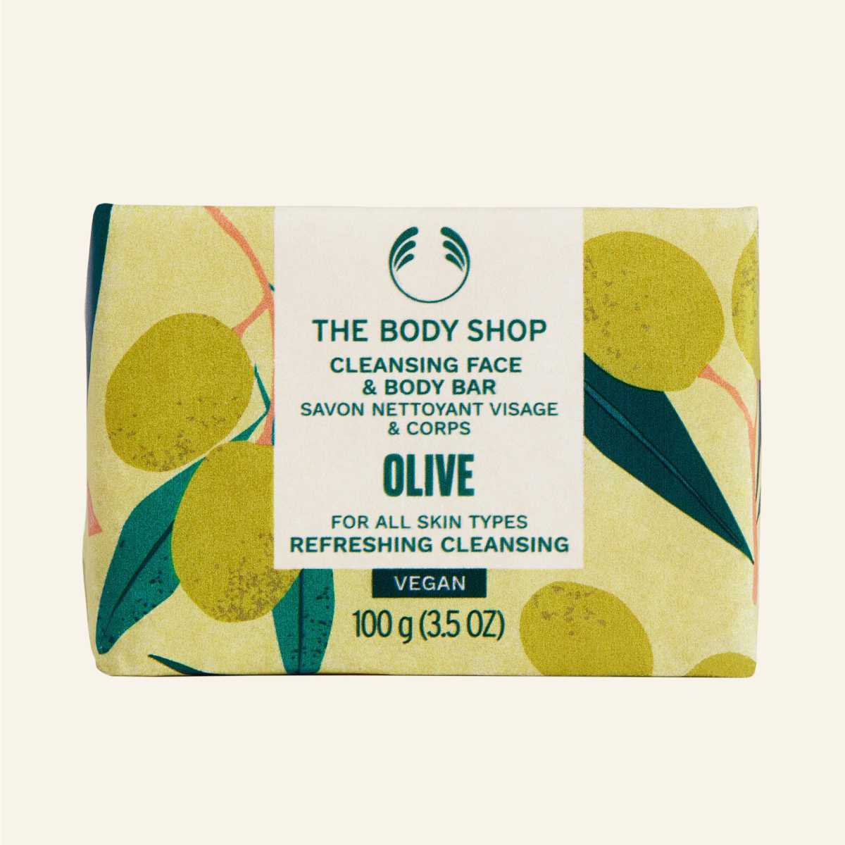 OLIVE CLEANSING FACE & BODY BAR 100G