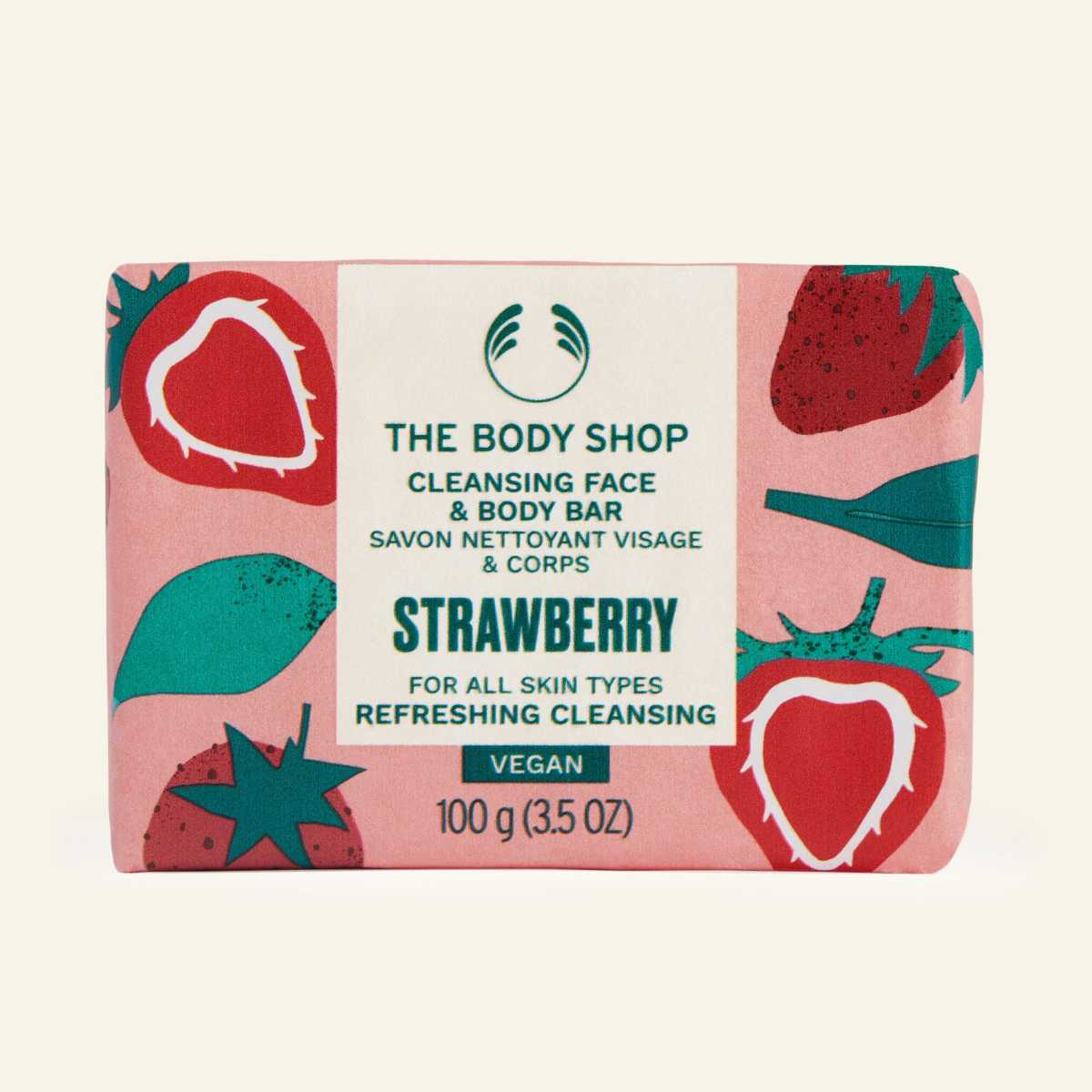 STRAWBERRY CLEANSING FACE & BODY BAR 100G