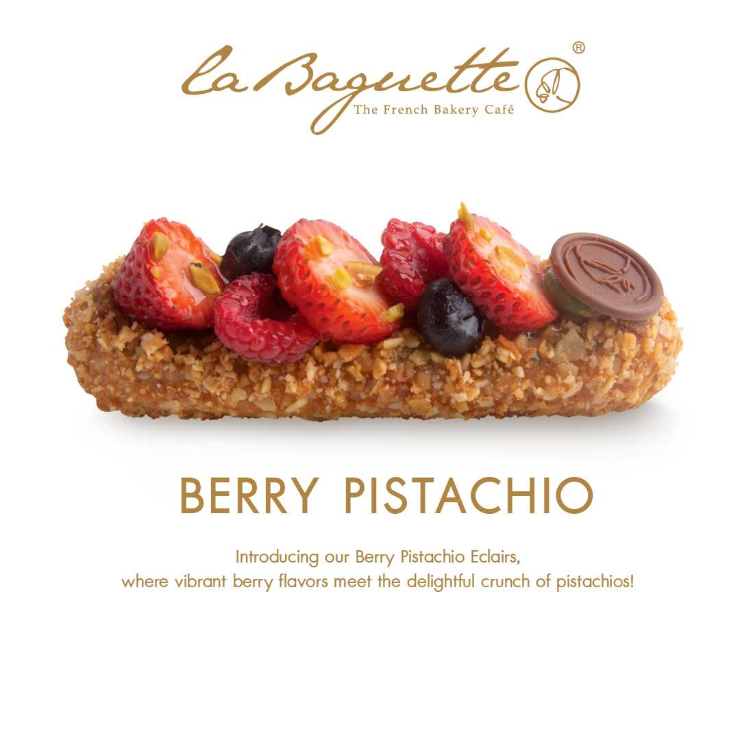 Berry Pistachio Eclair