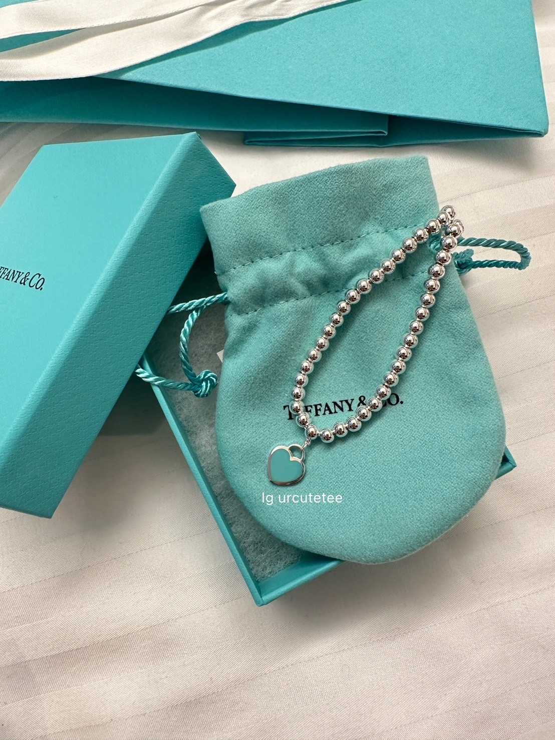 (พร้อมส่ง ของแท้ 100%) 🩵 return to tiffany ข้อมือค่า ใส่ติดมือน่ารักๆ น้า 🫶🏻✨