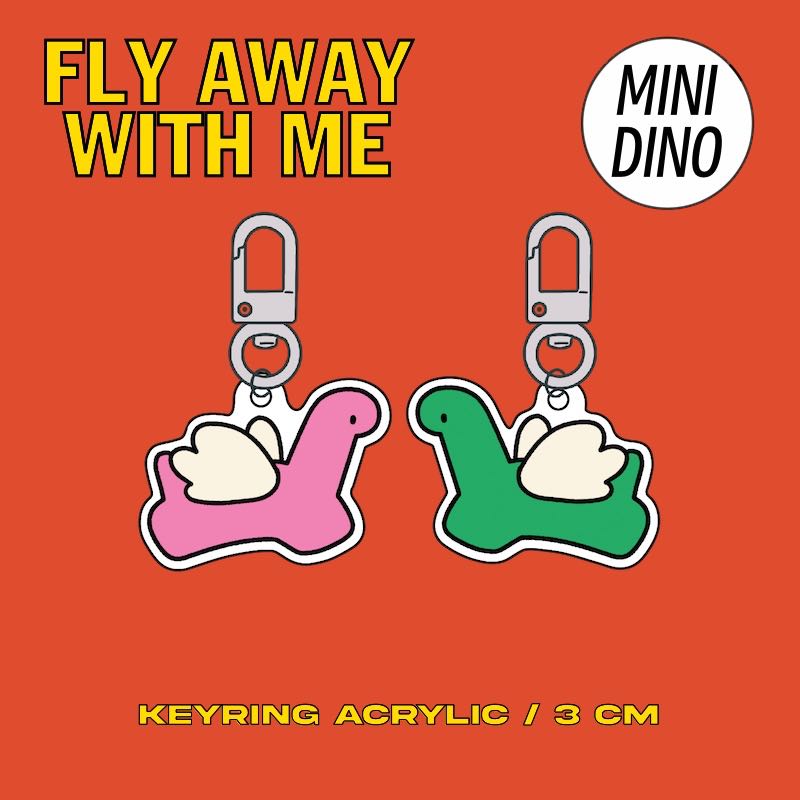 (Mini Keyring) DINO KEVIN & MERRY พวงกุญแจอะคริลิค ขนาด 3 cm
