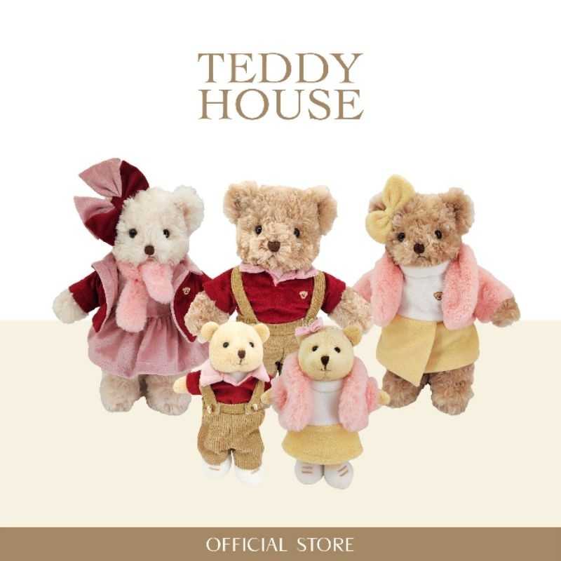 Teddy House ชุดเสื้อผ้าตุ๊กตาหมี New! Dear Darling ตุ๊กตาหมี ของขวัญ ชุดเสื้อผ้าตุ๊กตาของตกแต่งหมี